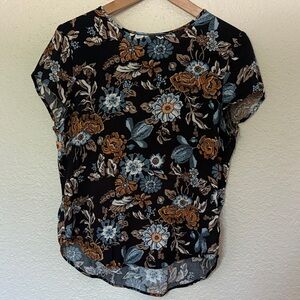 H&M Short-Sleeve Floral Blouse